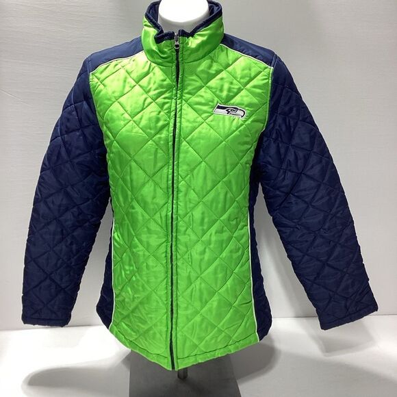 Seattle Seahawks Quilted Jacket Women’s Size L - Picture 1 of 9